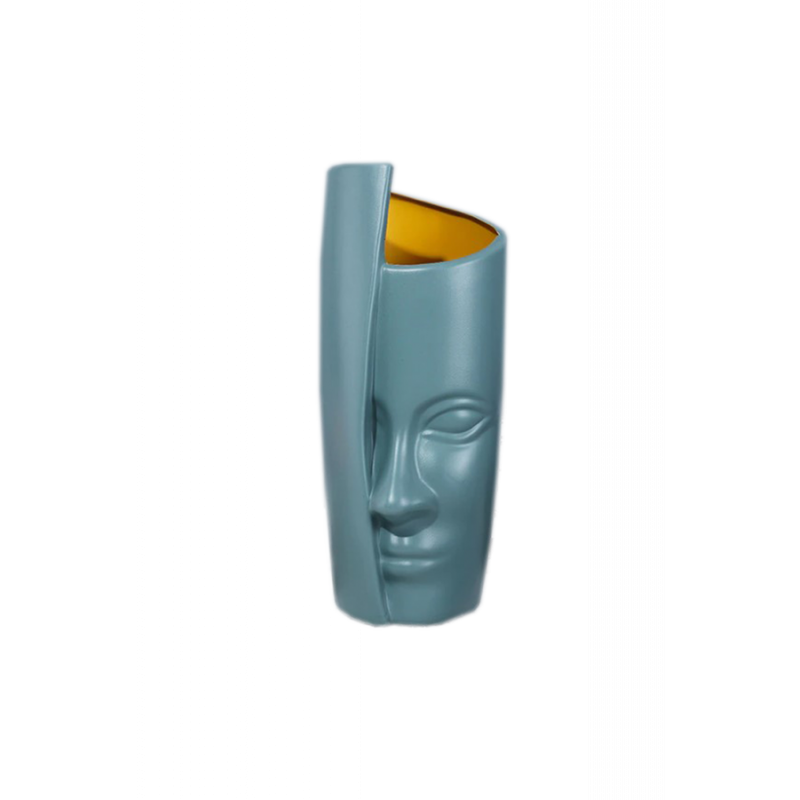 Vase Visage Humain Style Européen H 31cm