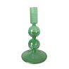 Bougeoir En Verre à Pied Transparent vert