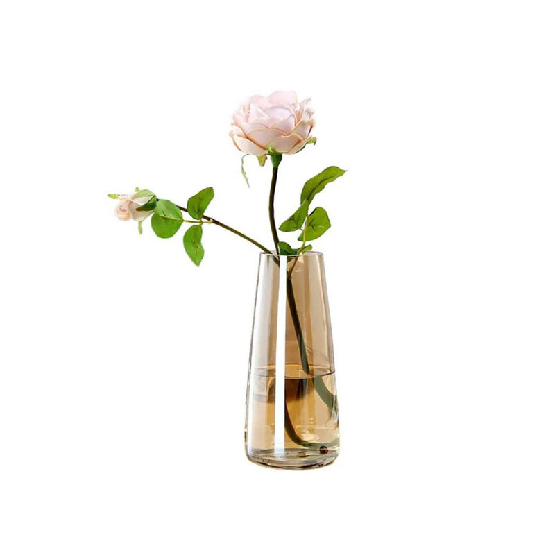 Vase en verre translucide brillant H 22cm