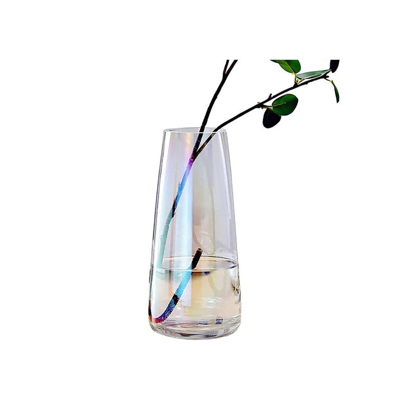 Vase en verre translucide brillant H 22cm