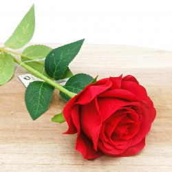 Branche de Rose ouverte H 52cm